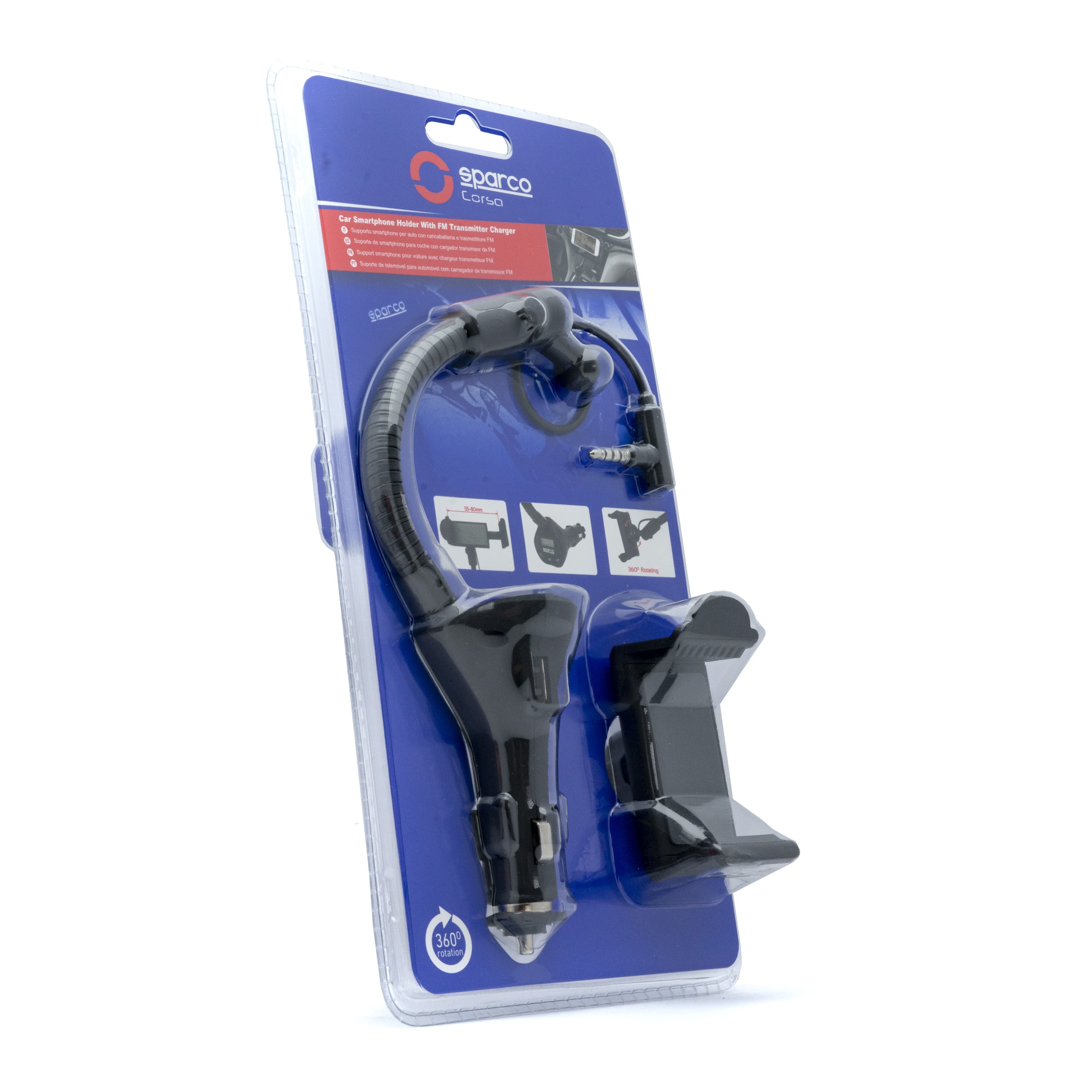 Auto Smartphone Houder met FM + handsfree