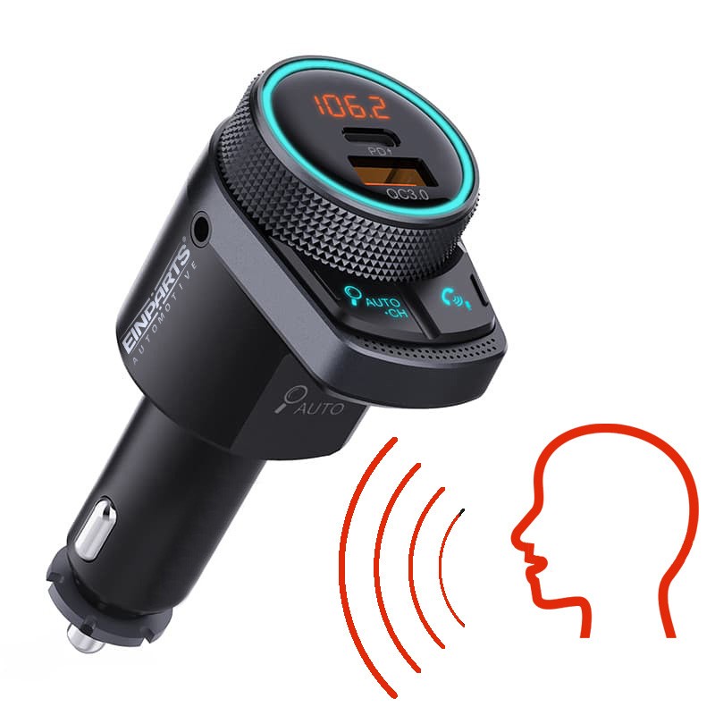 Bluetooth FM-zender PD QC 3.0 AUX