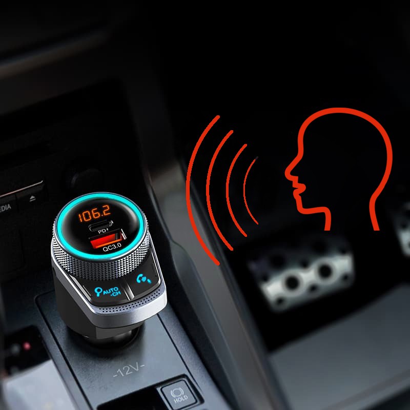 Bluetooth FM-zender PD QC 3.0 AUX