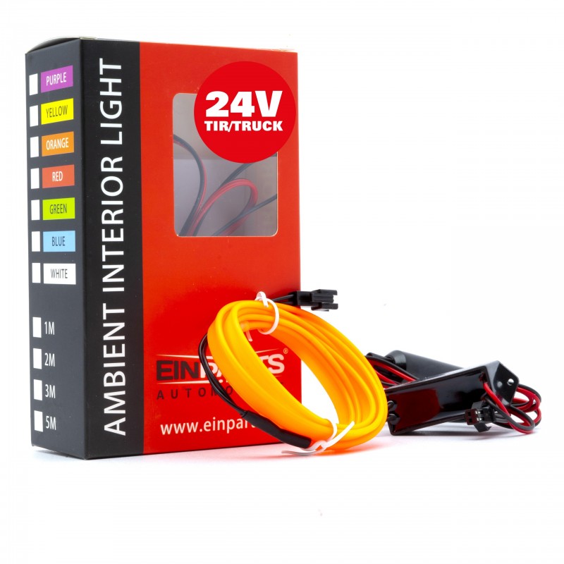 LED Interieur/sfeer verlichting strip - 24V - Oranje - 1 Meter