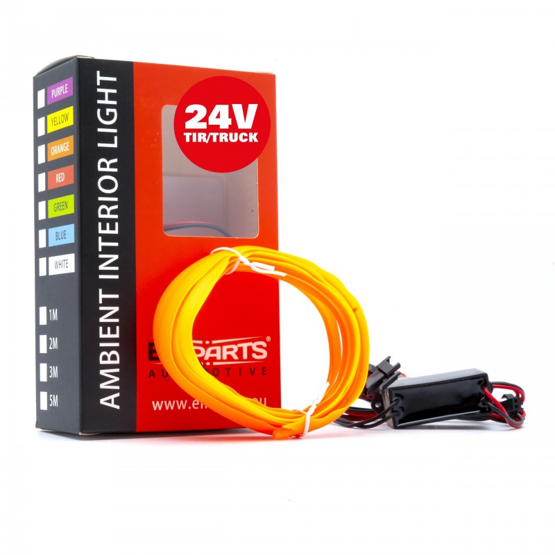 LED Interieur/sfeer verlichting strip - 24V - Oranje - 2 Meter
