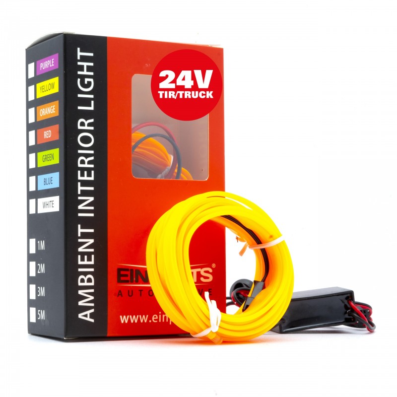 LED Interieur/sfeer verlichting strip - 24V - Oranje - 3 Meter