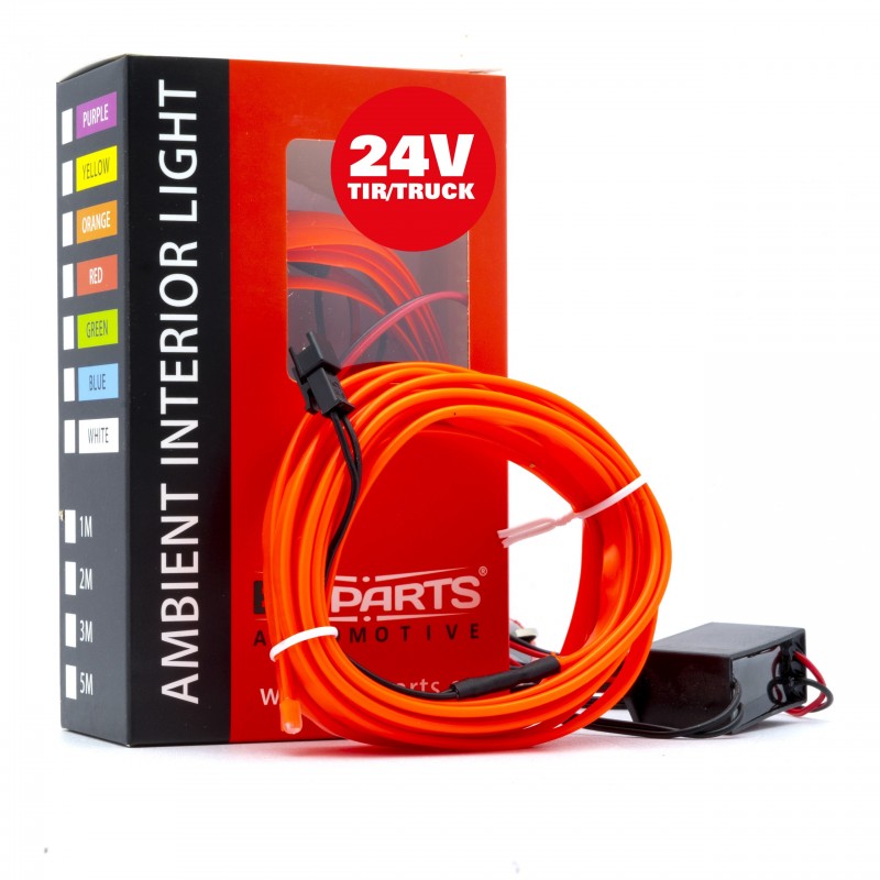 LED Interieur/sfeer verlichting strip - 24V - Rood - 3 Meter