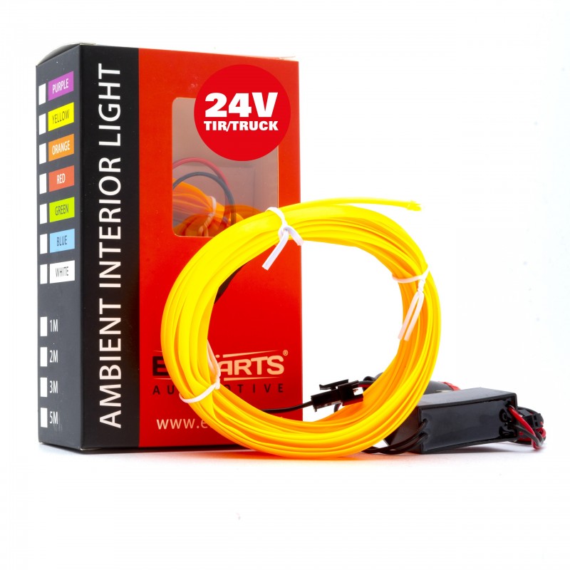 LED Interieur/sfeer verlichting strip - 24V - Oranje - 5 Meter