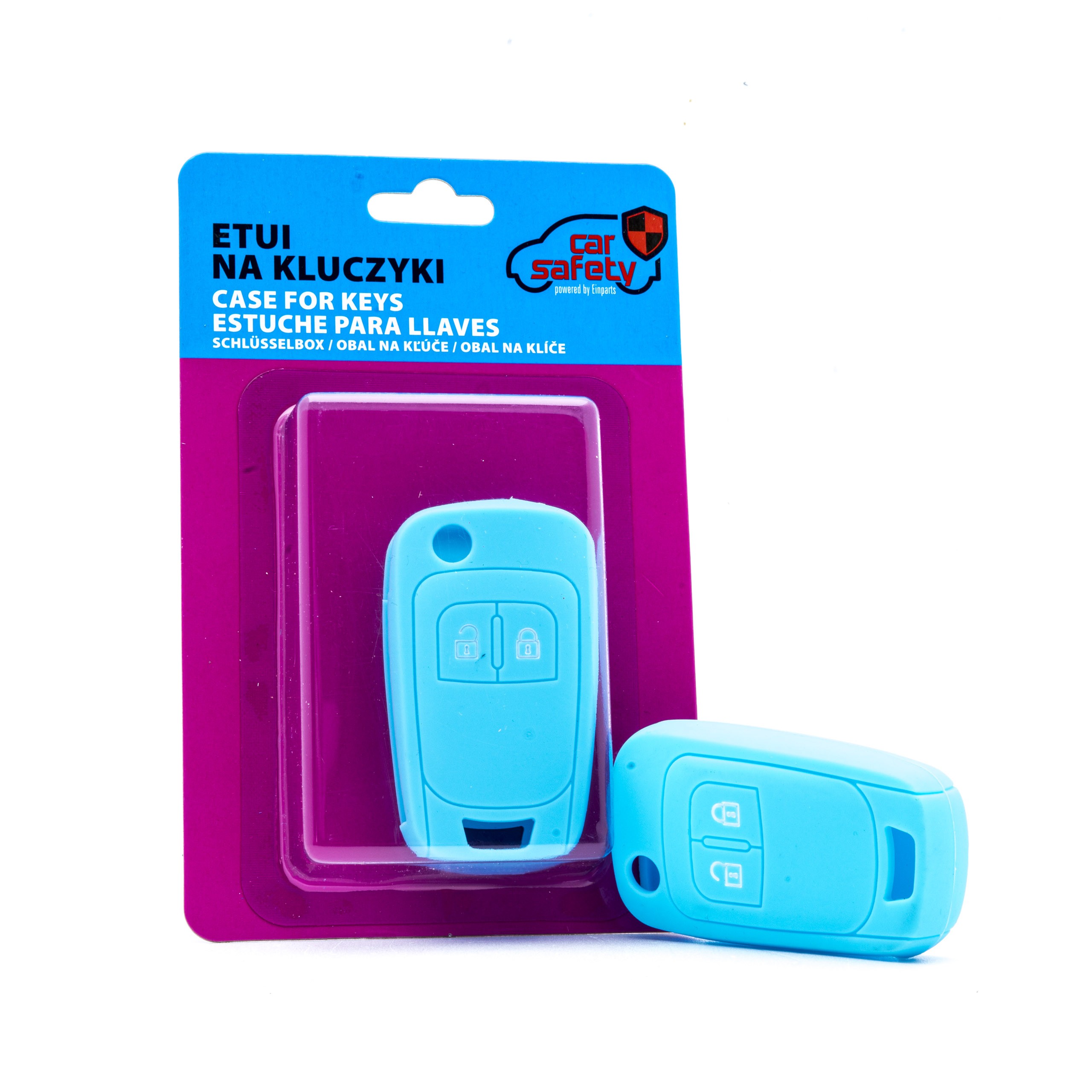EPKC26 LIGHT BLUE CAR KEY COVER CHEVROLET OPEL VAUXHALL